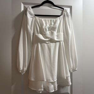 ✨ White Long Sleeve Ruffle Romper – Amazon Find 🤍✨